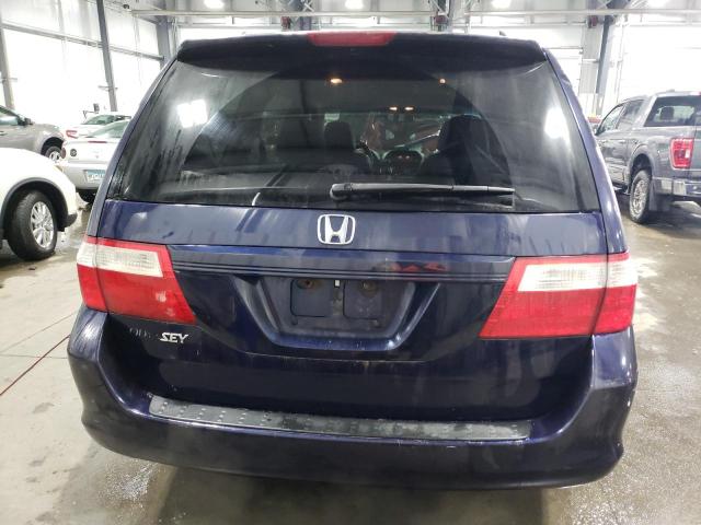 5FNRL38737B030770 - 2007 HONDA ODYSSEY EXL BLUE photo 6