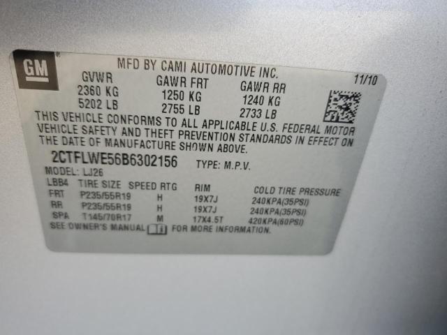 2CTFLWE56B6302156 - 2011 GMC TERRAIN SLT SILVER photo 13