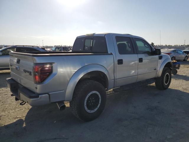 1FTFW1R6XDFA87673 - 2013 FORD F150 SVT RAPTOR SILVER photo 3