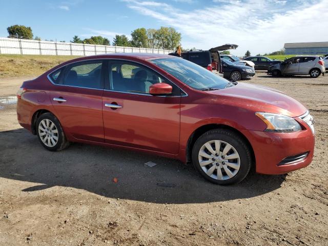 3N1AB7AP4FY349070 - 2015 NISSAN SENTRA S BURGUNDY photo 4