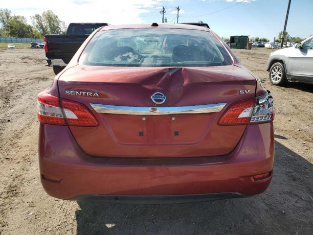 3N1AB7AP4FY349070 - 2015 NISSAN SENTRA S BURGUNDY photo 6