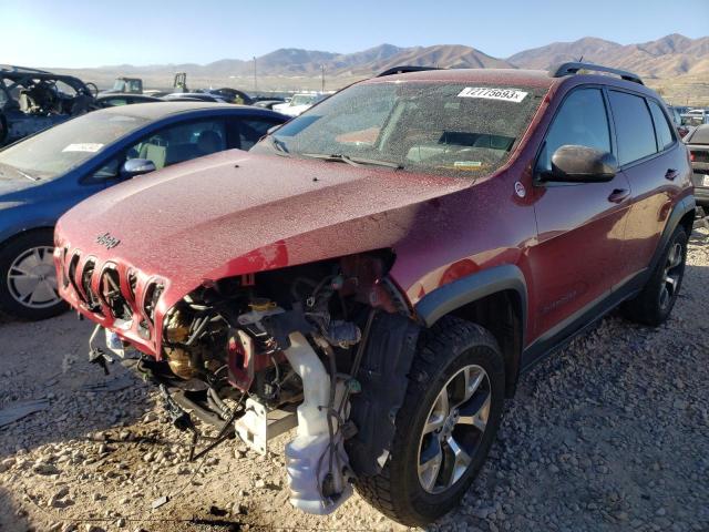 1C4PJMBS9EW189348 - 2014 JEEP CHEROKEE TRAILHAWK RED photo 1