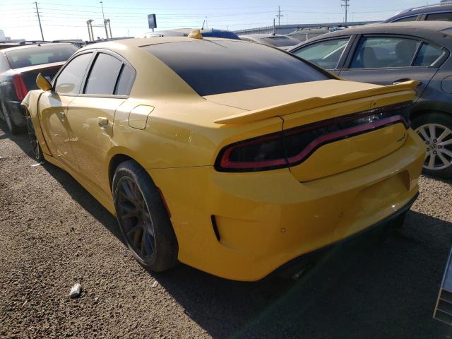 2C3CDXL96HH581083 - 2017 DODGE CHARGER SRT HELLCAT YELLOW photo 2