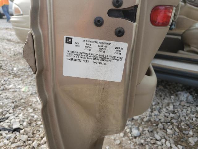 1G4HR54K25U176805 - 2005 BUICK LESABRE LIMITED TAN photo 12