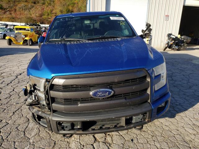 1FTEW1EG9FFC17911 - 2015 FORD F150 SUPERCREW BLUE photo 5