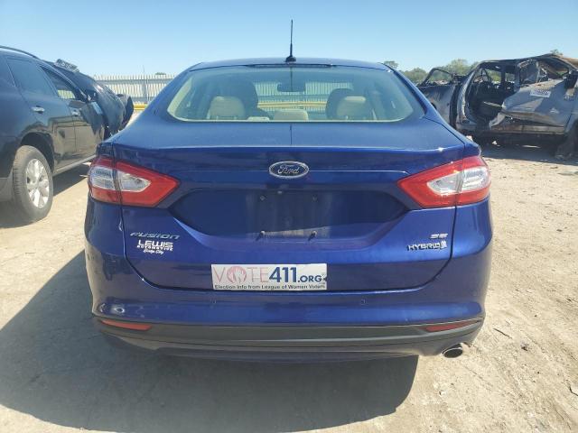 3FA6P0LU0DR379100 - 2013 FORD FUSION SE HYBRID BLUE photo 6