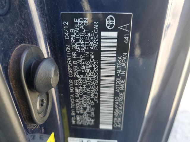 JTKJF5C76C3043231 - 2012 TOYOTA SCION TC 黑色 照片 12