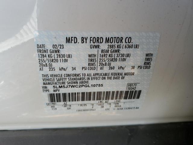 5LM5J7WC2PGL10755 - 2023 LINCOLN AVIATOR RESERVE WHITE photo 12