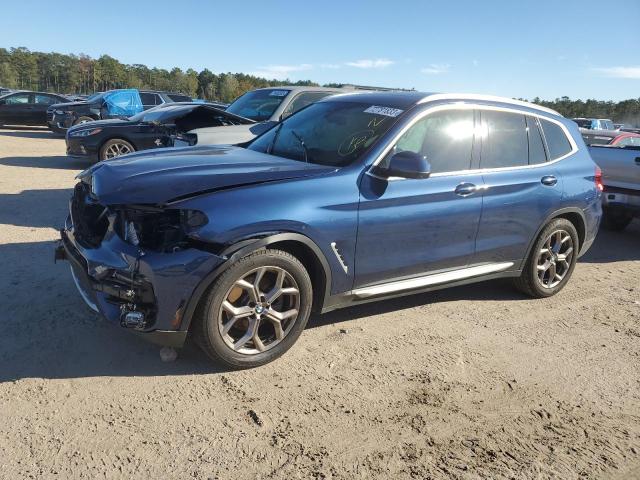 5UXTY5C03M9G24182 - 2021 BMW X3 XDRIVE30I BLUE photo 1