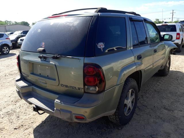 1GNDS13S532396506 - 2003 CHEVROLET TRAILBLAZE GREEN photo 4