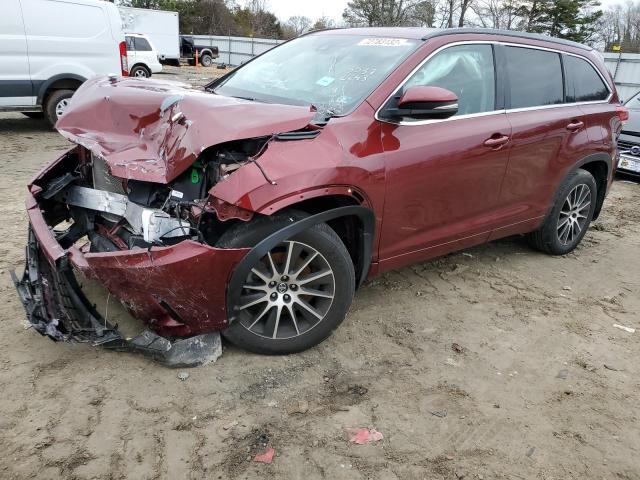 5TDJZRFH7HS365666 - 2017 TOYOTA HIGHLANDER SE BURGUNDY photo 1