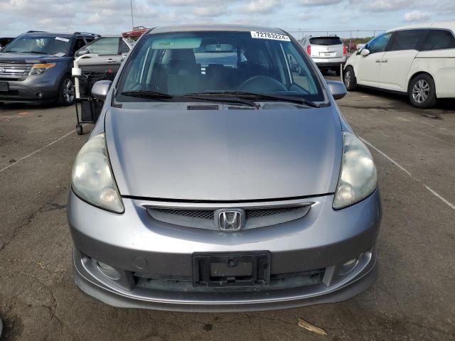 JHMGD38637S059358 - 2007 HONDA FIT S GRAY photo 5