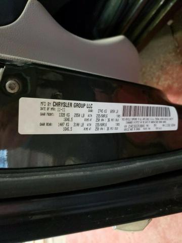 2C4RC1BG3CR188845 - 2012 CHRYSLER TOWN & COU TOURING შავი ფოტო 14