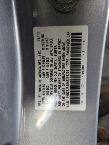 1HGCR2F38HA218226 - 2017 HONDA ACCORD LX SILVER photo 12