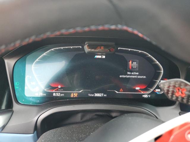 WBS33AY06NFL98827 - 2022 BMW M3 COMPETITION YELLOW photo 9