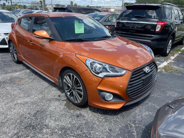 KMHTC6AE5GU279929 - 2016 HYUNDAI VELOSTER TURBO ORANGE photo 1