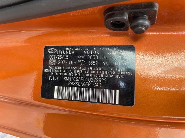 KMHTC6AE5GU279929 - 2016 HYUNDAI VELOSTER TURBO ORANGE photo 10