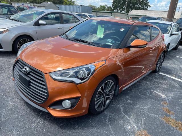 KMHTC6AE5GU279929 - 2016 HYUNDAI VELOSTER TURBO ORANGE photo 2