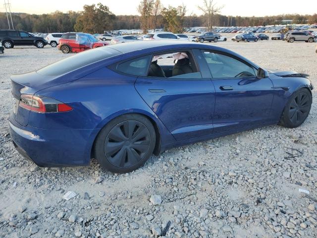 5YJSA1E54MF454078 - 2021 TESLA MODEL S ლურჯი ფოტო 3