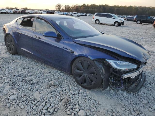 5YJSA1E54MF454078 - 2021 TESLA MODEL S ლურჯი ფოტო 4