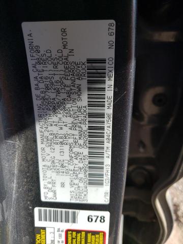 3TMJU4GN3AM092155 - 2010 TOYOTA TACOMA DOUBLE CAB PRERUNNER GRAY photo 12