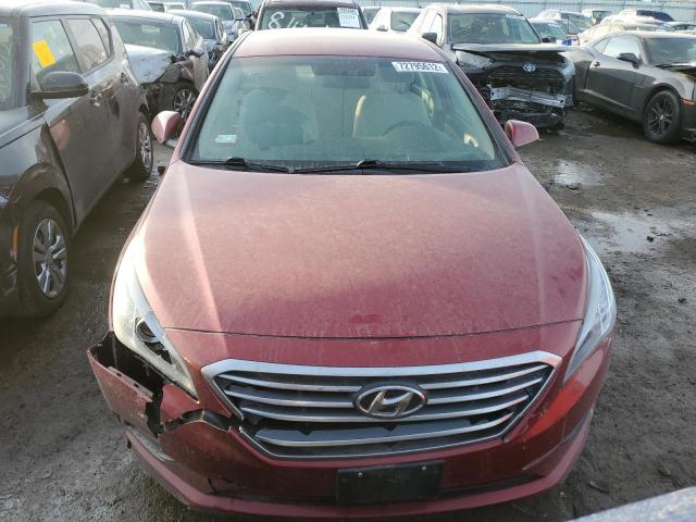 5NPE24AF1FH141326 - 2015 HYUNDAI SONATA SE RED photo 5