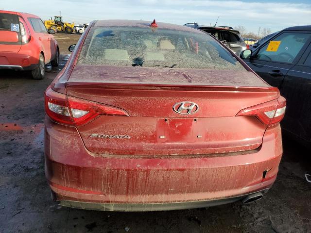 5NPE24AF1FH141326 - 2015 HYUNDAI SONATA SE RED photo 6