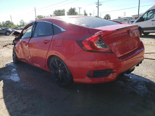 2HGFC2F8XKH593165 - 2019 HONDA CIVIC SPORT წითელი ფოტო 2