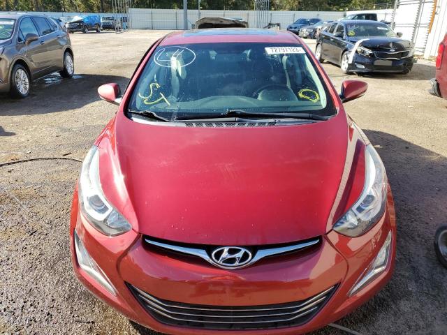 5NPDH4AE5FH625212 - 2015 HYUNDAI ELANTRA SE RED photo 5