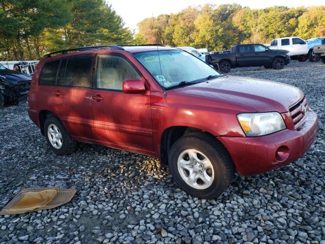 JTEHD21A750035485 - 2005 TOYOTA HIGHLANDER BURGUNDY photo 4