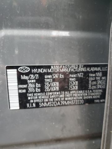 5NMS2DAJ9MH372220 - 2021 HYUNDAI SANTA FE SEL GRAY photo 13