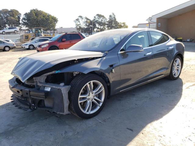 5YJSA1H16EFP37561 - 2014 TESLA MODEL S GRAY photo 1