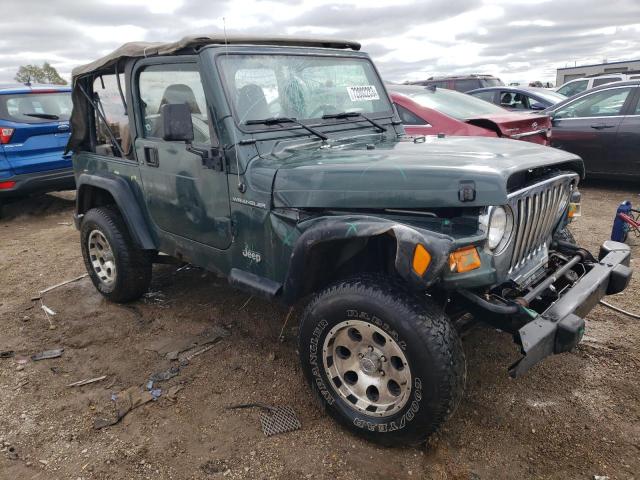 1J4FA29P62P720250 - 2002 JEEP WRANGLER / SE GREEN photo 4