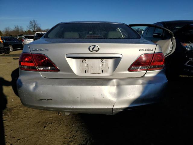 JTHBA30G055139302 - 2005 LEXUS ES 330 SILVER photo 6