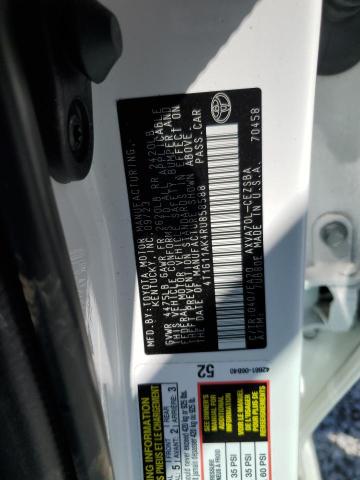 4T1G11AK4RU858588 - 2024 TOYOTA CAMRY SE NIGHT SHADE WHITE photo 12