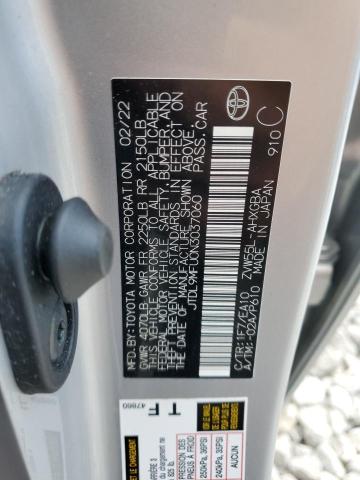 JTDL9MFU0N3037060 - 2022 TOYOTA PRIUS LE SILVER photo 12