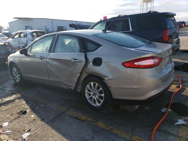 3FA6P0G74FR158042 - 2015 FORD FUSION S GOLD photo 2