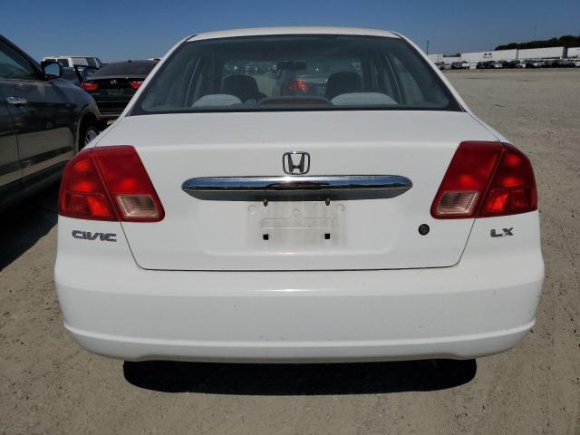 2HGES16571H610470 - 2001 HONDA CIVIC LX WHITE photo 6