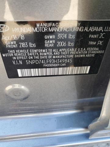 5NPD74LF9JH349845 - 2018 HYUNDAI ELANTRA SE GRAY photo 12