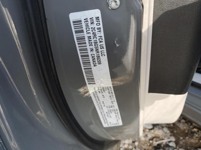 2C4RC1BG5NR186209 - 2022 CHRYSLER PACIFICA TOURING L ნაცრისფერი ფოტო 12