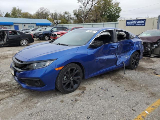 2HGFC2F84LH601956 - 2020 HONDA CIVIC SPORT BLUE photo 1