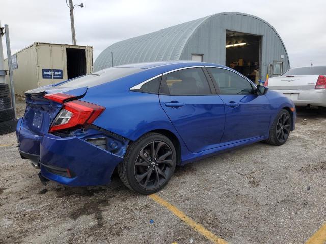 2HGFC2F84LH601956 - 2020 HONDA CIVIC SPORT BLUE photo 3