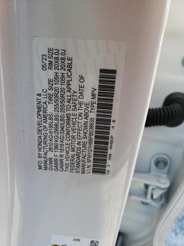 5FNYG1H88PB038635 - 2023 HONDA PILOT ELITE WHITE photo 12