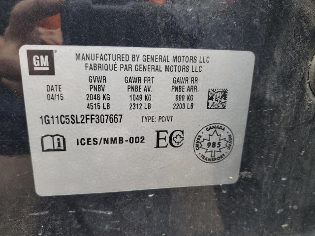 1G11C5SL2FF307667 - 2015 CHEVROLET MALIBU 1LT Schwarz Foto 12