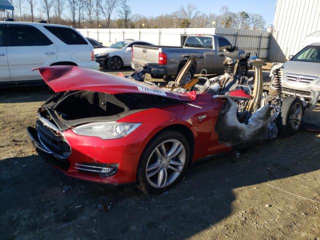 5YJSA1CG1DFP24274 - 2013 TESLA MODEL S Կարմիր լուսանկար 1