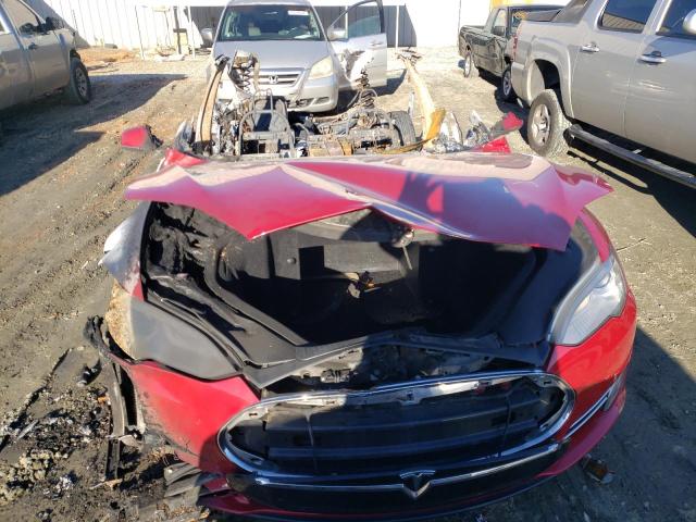 5YJSA1CG1DFP24274 - 2013 TESLA MODEL S Կարմիր լուսանկար 5