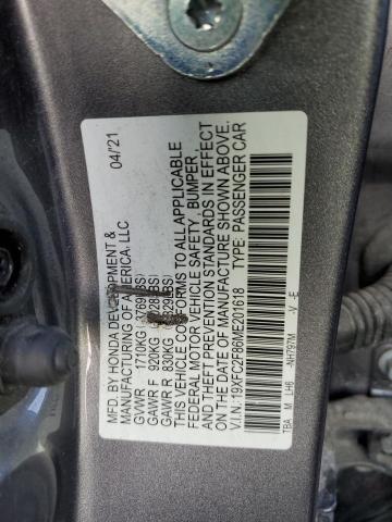 19XFC2F86ME201618 - 2021 HONDA CIVIC SPORT 石墨色 照片 13