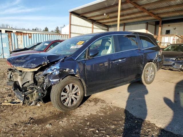 5FNRL5H68EB138690 - 2014 HONDA ODYSSEY EXL BLUE photo 1