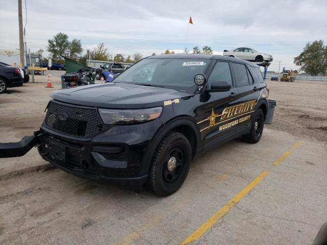1FM5K8AB0NGB49887 - 2022 FORD EXPLORER POLICE INTERCEPTOR BLACK photo 1