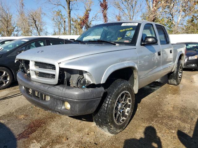 1D7HG38X73S223510 - 2003 DODGE DAKOTA QUAD SPORT SILVER photo 1